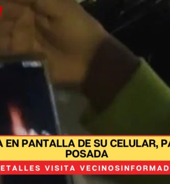 Usa vela en pantalla de su celular, para pedir posada