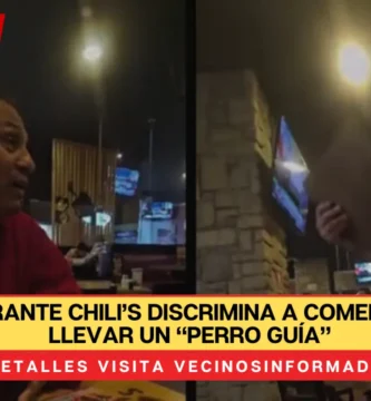 Restaurante Chili’s discrimina a comensal por llevar un “perro guía”