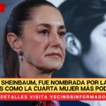 La presidenta de México, Claudia Sheinbaum, fue nombrada por la revista Forbes como la cuarta mujer más poderosa del 2024.