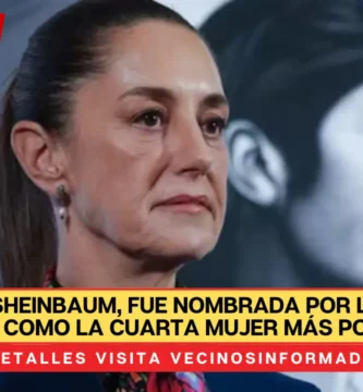 La presidenta de México, Claudia Sheinbaum, fue nombrada por la revista Forbes como la cuarta mujer más poderosa del 2024.