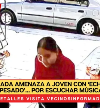 VIDEO: Abogada amenaza a joven con ‘echarle al más pesado’… por escuchar música