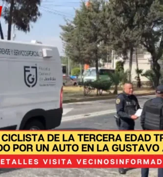 Muere ciclista de la tercera edad tras ser arrollado por un auto en la Gustavo A. Madero