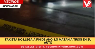 ATAQUE: Taxista no llega a fin de año; lo matan a tiros en su auto