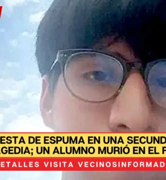 Fiesta de espuma en una secundaria acaba en tragedia; un alumno murió en el festejo