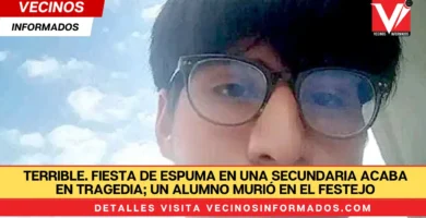 Fiesta de espuma en una secundaria acaba en tragedia; un alumno murió en el festejo