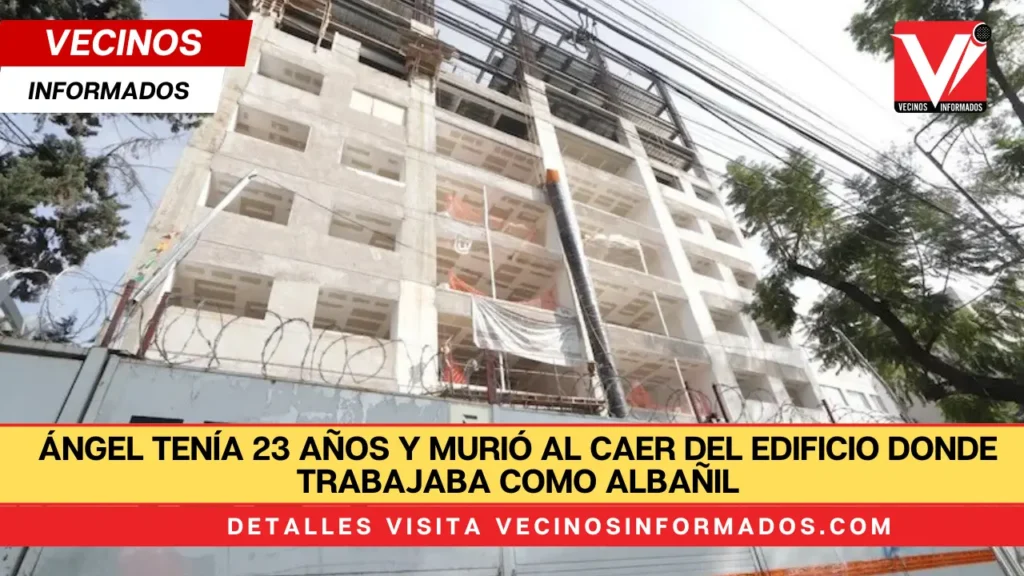 Ángel tenía 23 años y murió al caer del edificio donde trabajaba como albañil