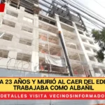 Ángel tenía 23 años y murió al caer del edificio donde trabajaba como albañil