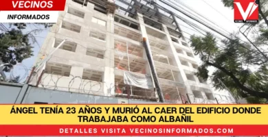 Ángel tenía 23 años y murió al caer del edificio donde trabajaba como albañil