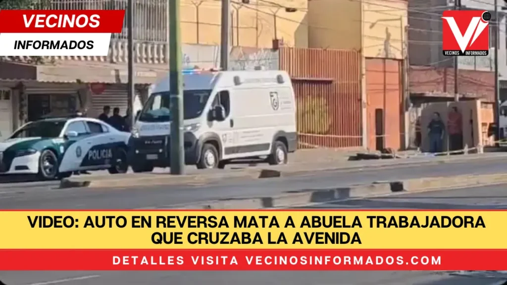 VIDEO: Auto en reversa mata a abuela trabajadora que cruzaba la avenida