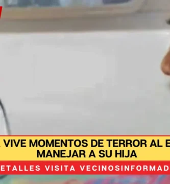 VIDEO Papá vive momentos de terror al enseñarle a manejar a su hija