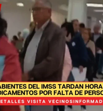 Derechohabientes del IMSS tardan horas en recibir medicamentos por falta de personal en la Unidad familiar en la GAM