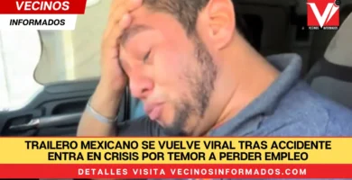 Trailero mexicano se vuelve viral tras accidente en Campeche; entra en crisis por temor a perder empleo