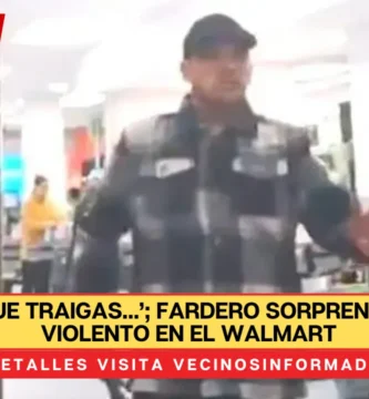 VIDEO: ‘Lo que traigas…’; fardero sorprendido se pone violento en el Walmart