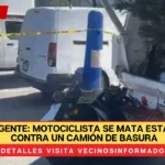 VIDEO URGENTE: Motociclista se mata esta mañana contra un camión de basura