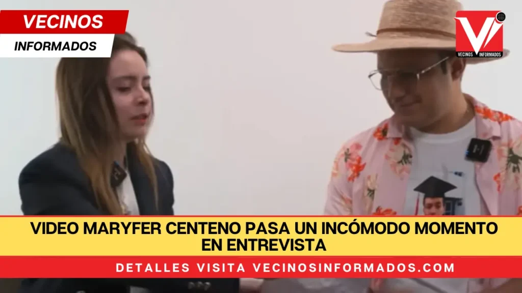 VIDEO Maryfer Centeno pasa un incómodo momento en entrevista