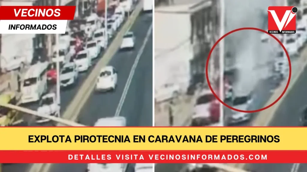 Explota pirotecnia en caravana de peregrinos en Tecámac