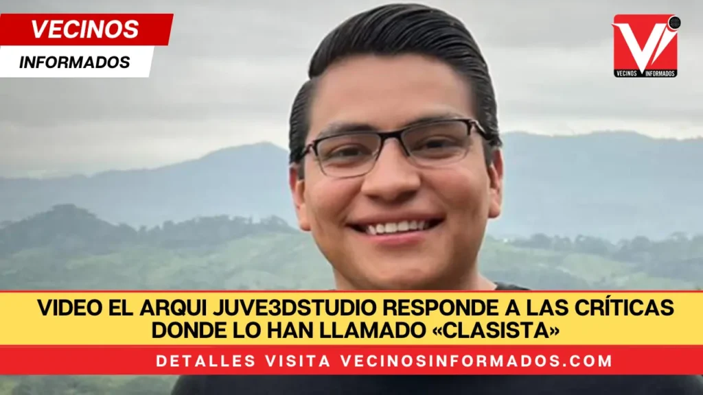 VIDEO El Arqui Juve3DStudio responde a las críticas donde lo han llamado «clasista»