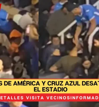 Aficionados de América y Cruz Azul desatan pelea en el Estadio