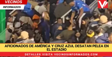 Aficionados de América y Cruz Azul desatan pelea en el Estadio