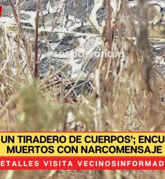 TERROR. ‘Esto ya es un tiradero de cuerpos’; encuentran dos muertos con narcomensaje