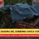 Camión de basura del gobierno CdMx choca con una casa en Iztapalapa; hay dos adultos mayores lesionados