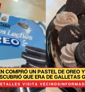 VIDEO Joven compró un pastel de Oreo y al abrirlo descubrió que era de galletas Giro