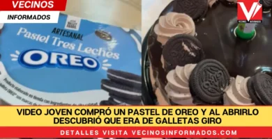 VIDEO Joven compró un pastel de Oreo y al abrirlo descubrió que era de galletas Giro