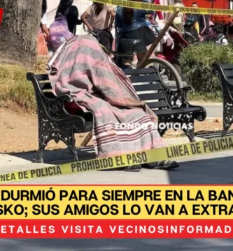 Adán se durmió para siempre en la banca de un kiosko; sus amigos lo van a extrañar