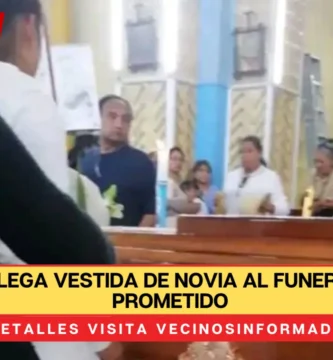 Joven llega vestida de novia al funeral de su prometido