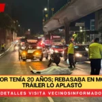 Salvador tenía 20 años; rebasaba en moto y un tráiler lo aplastó