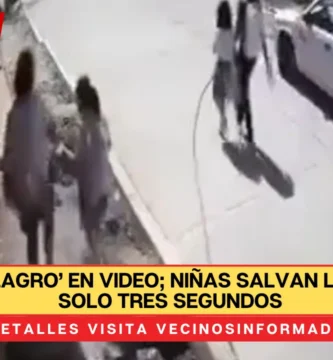 VIDEO: ‘Milagro’ en video; niñas salvan la vida por solo tres segundos