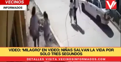 VIDEO: ‘Milagro’ en video; niñas salvan la vida por solo tres segundos