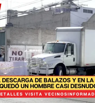 Sonó una descarga de balazos y en la banqueta quedó un hombre casi desnudo