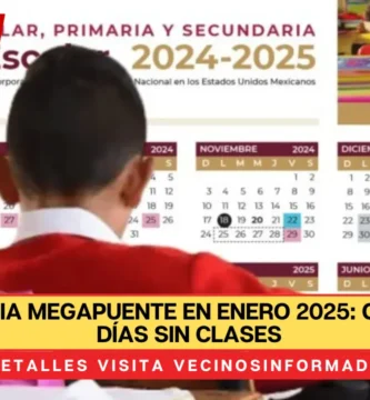 SEP anuncia megapuente en enero 2025: conoce los días sin clases