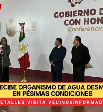 Ecatepec recibe organismo de agua desmantelado y en pésimas condiciones