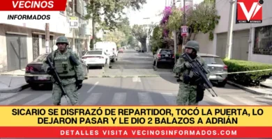 Sicario se disfrazó de repartidor, tocó la puerta, lo dejaron pasar y le dio 2 balazos a Adrián