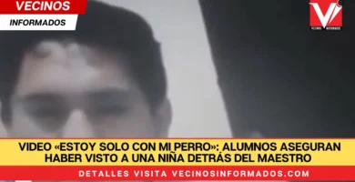 VIDEO «Estoy solo con mi perro»: Alumnos aseguran haber visto a una niña detrás del maestro mientras da clases en línea