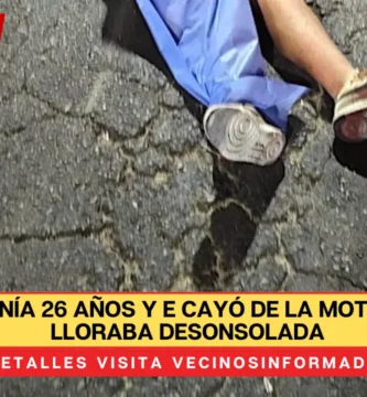 Enrique tenía 26 años y e cayó de la moto; su mamá lloraba desonsolada