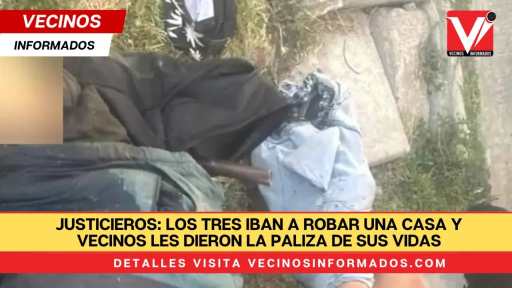 JUSTICIEROS: Los tres iban a robar una casa y vecinos les dieron la paliza de sus vidas