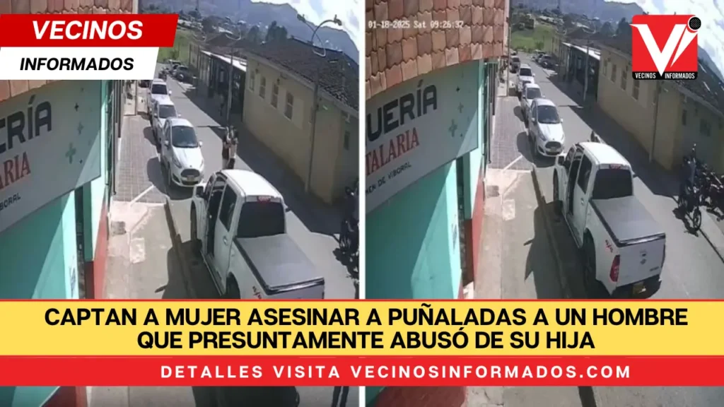 Captan a mujer asesinar a puñaladas a un hombre que presuntamente abusó de su hija con discapacidad | IMÁGENES FUERTES