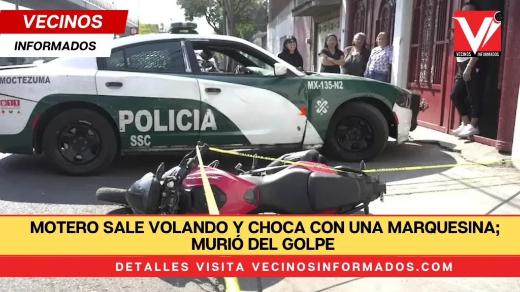 Motero sale volando y choca con una marquesina; murió del golpe