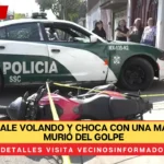 Motero sale volando y choca con una marquesina; murió del golpe