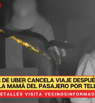 Conductor de Uber cancela viaje después de hablar con la mamá del pasajero por teléfono