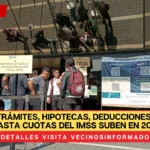 Multas, trámites, hipotecas, deducciones del SAT y hasta cuotas del IMSS suben en 2025