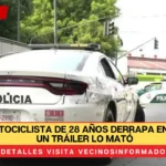 VIDEO: Motociclista de 28 años derrapa en el lodo y un tráiler lo mató