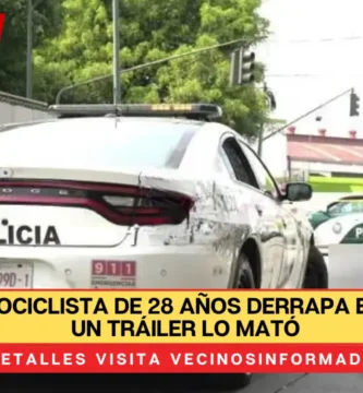 VIDEO: Motociclista de 28 años derrapa en el lodo y un tráiler lo mató