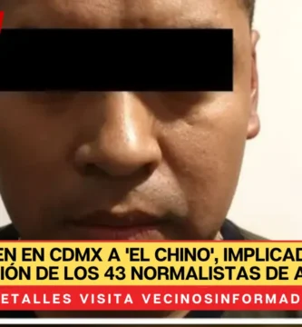 Detienen en CdMx a 'El Chino', implicado en la desaparición de los 43 normalistas de Ayotzinapa