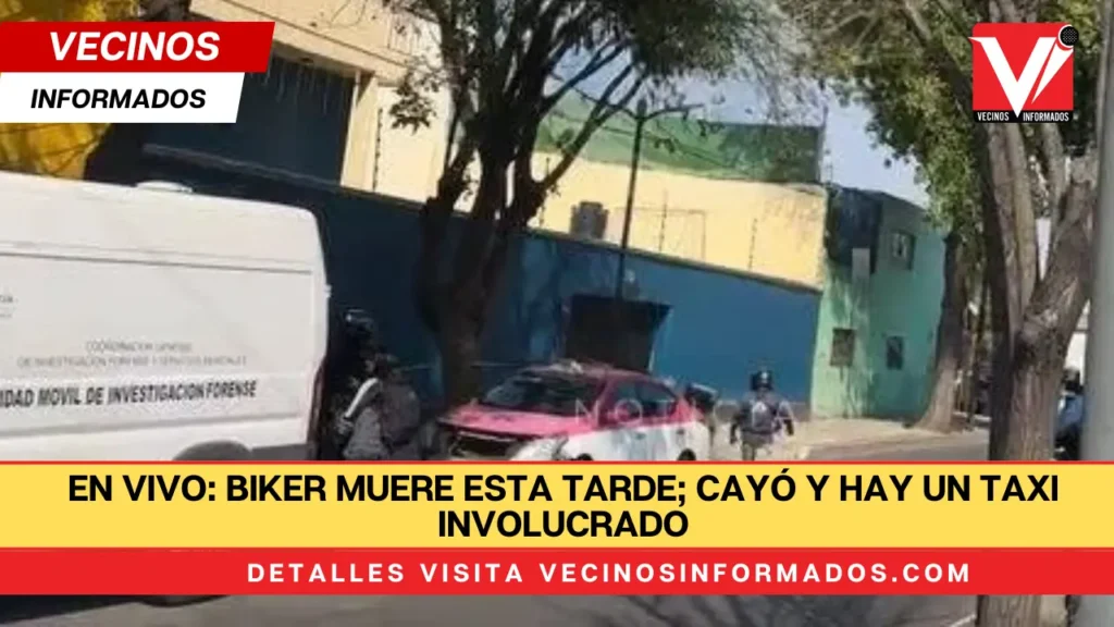 Biker muere esta tarde; cayó y hay un taxi involucrado