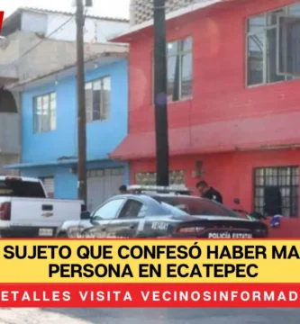 Detienen a sujeto que confesó haber matado a una persona en Ecatepec
