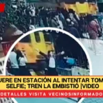 Joven muere en estación al intentar tomarse una selfie; tren la embistió |VIDEO